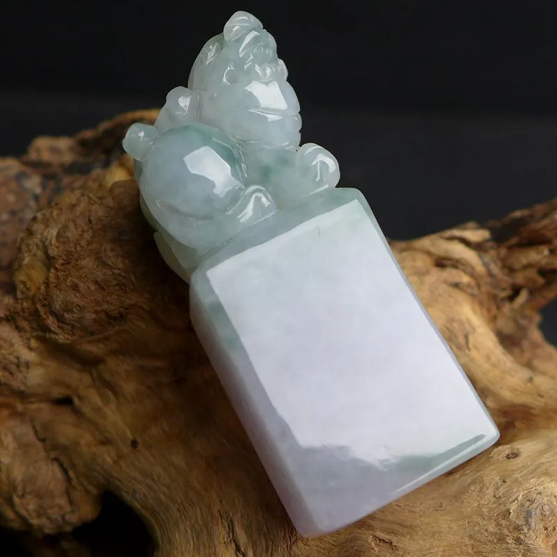 FANGCUIYUAN Glutinous Jade Jadeite Ornaments Unisex-4