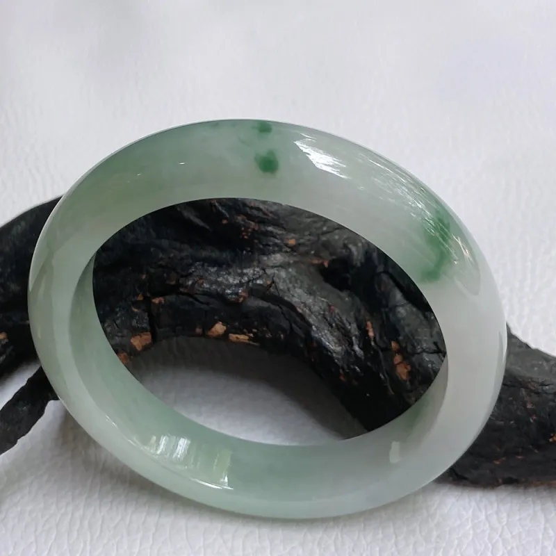 FANGCUIYUAN Glutinous Jade Jadeite Bangles Women's-2