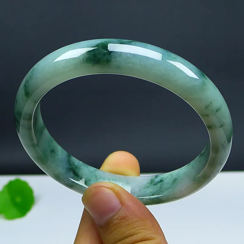 FANGCUIYUAN Glutinous Jade Jadeite Bangles Women's-5