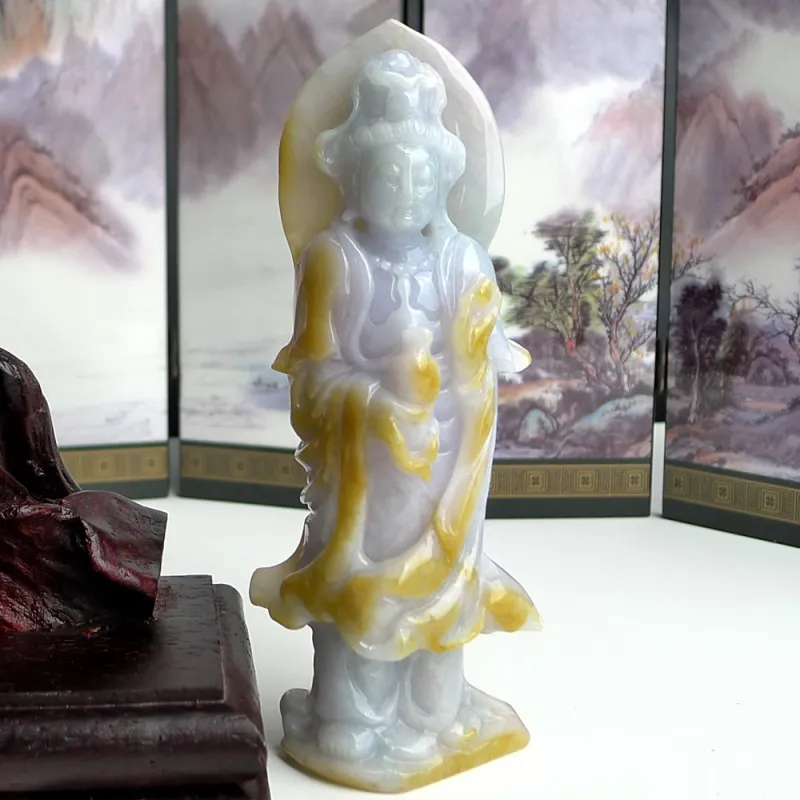 FANGCUIYUAN Glutinous Jade Handheld Ornament Unisex-3