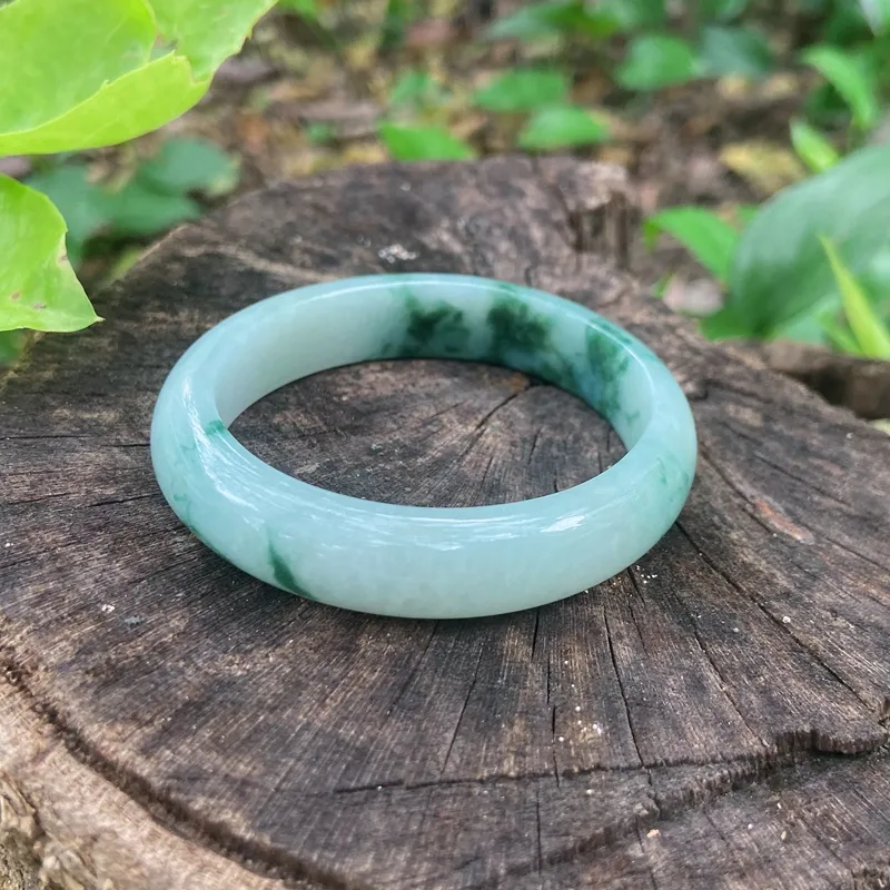 FANGCUIYUAN Glutinous Jade Jadeite Bangles Women's-2