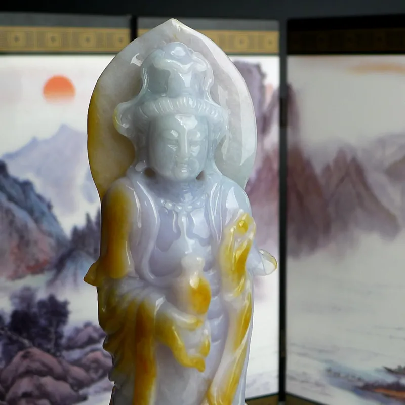 FANGCUIYUAN Glutinous Jade Handheld Ornament Unisex-2