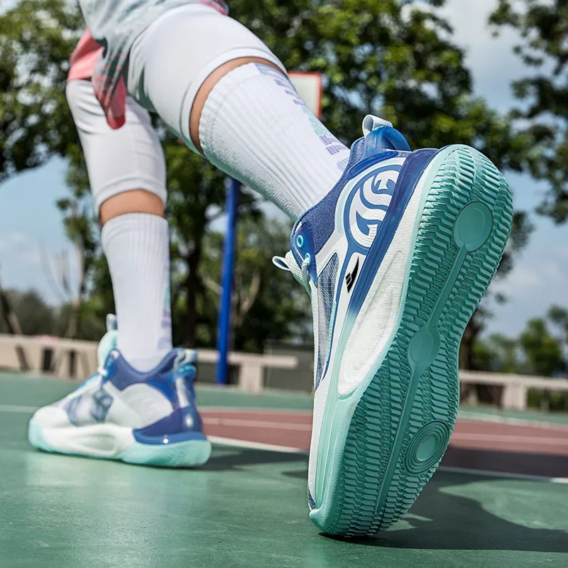 Kuding Cushioned Slip-Resistant Abrasion-Resistant Low-Top Basketball Shoes Men's-2