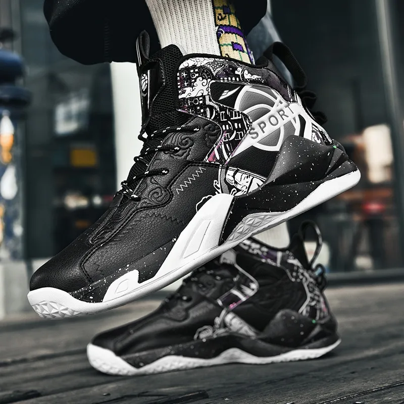 Kuding Shock Absorbers With Slip Resistant And Abrasion Resistant Properties Mid Top Basketball Shoes Unisex-18