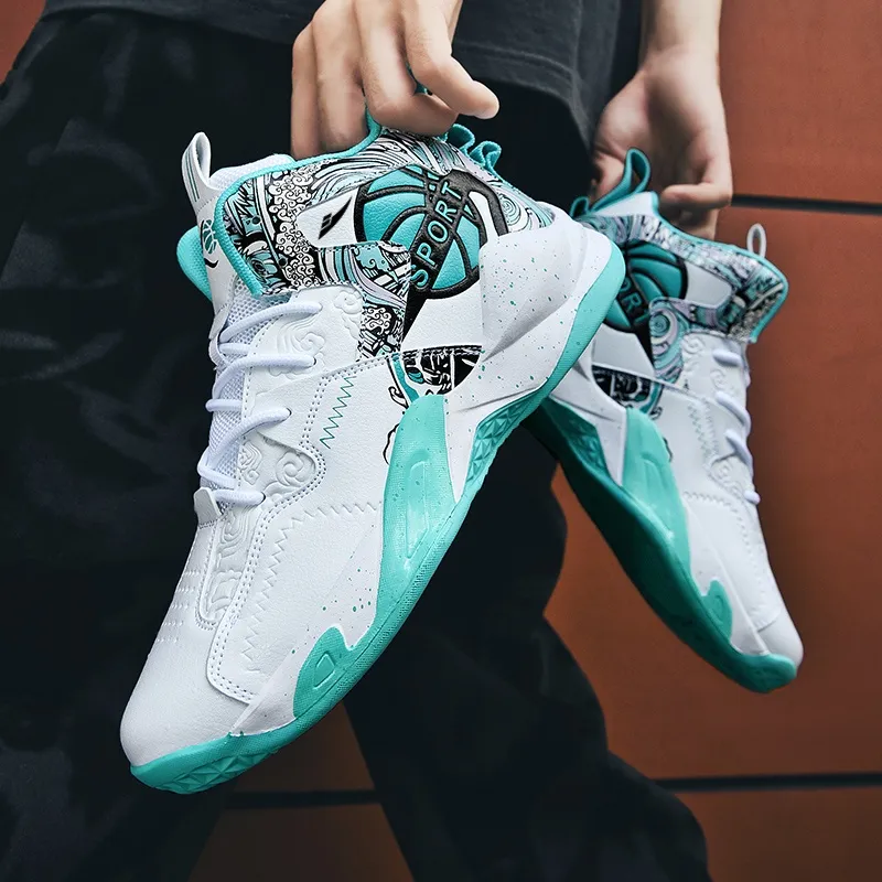 Kuding Shock Absorbers With Slip Resistant And Abrasion Resistant Properties Mid Top Basketball Shoes Unisex-14