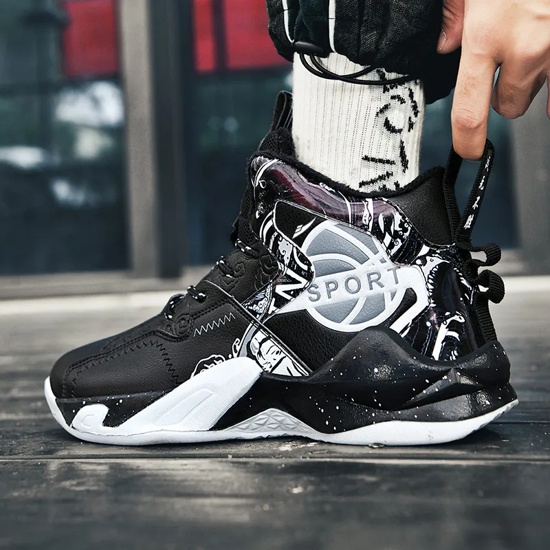 Kuding Shock Absorbers With Slip Resistant And Abrasion Resistant Properties Mid Top Basketball Shoes Unisex-34