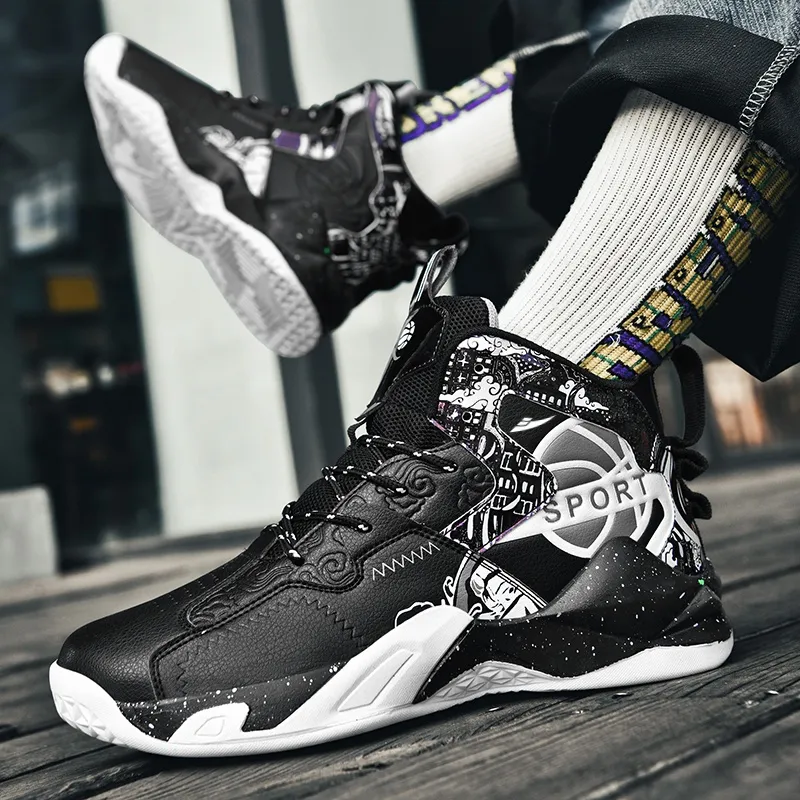 Kuding Shock Absorbers With Slip Resistant And Abrasion Resistant Properties Mid Top Basketball Shoes Unisex-19