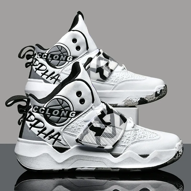 Kuding Cushioned Slip-Resistant Abrasion-Resistant High-Top Basketball Shoes Unisex-4