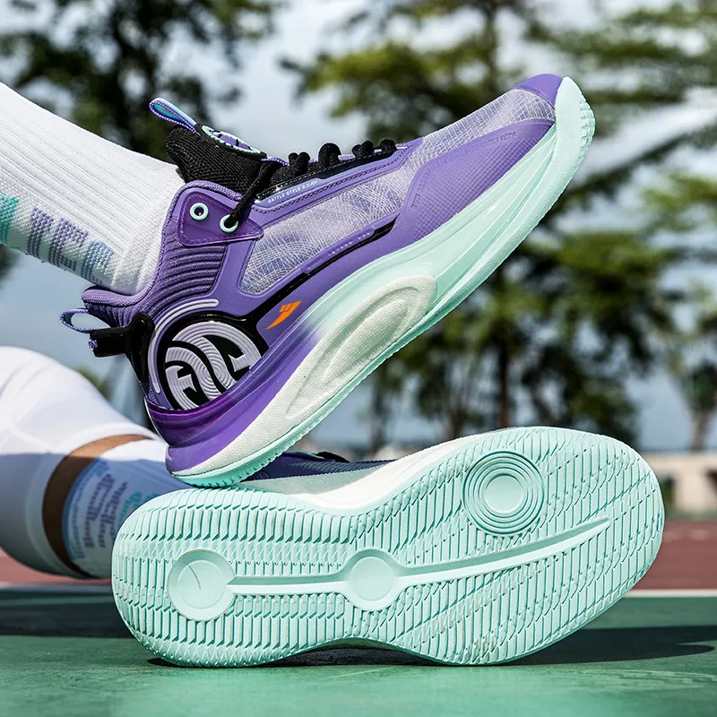 Kuding Cushioned Slip-Resistant Abrasion-Resistant Low-Top Basketball Shoes Men's-6