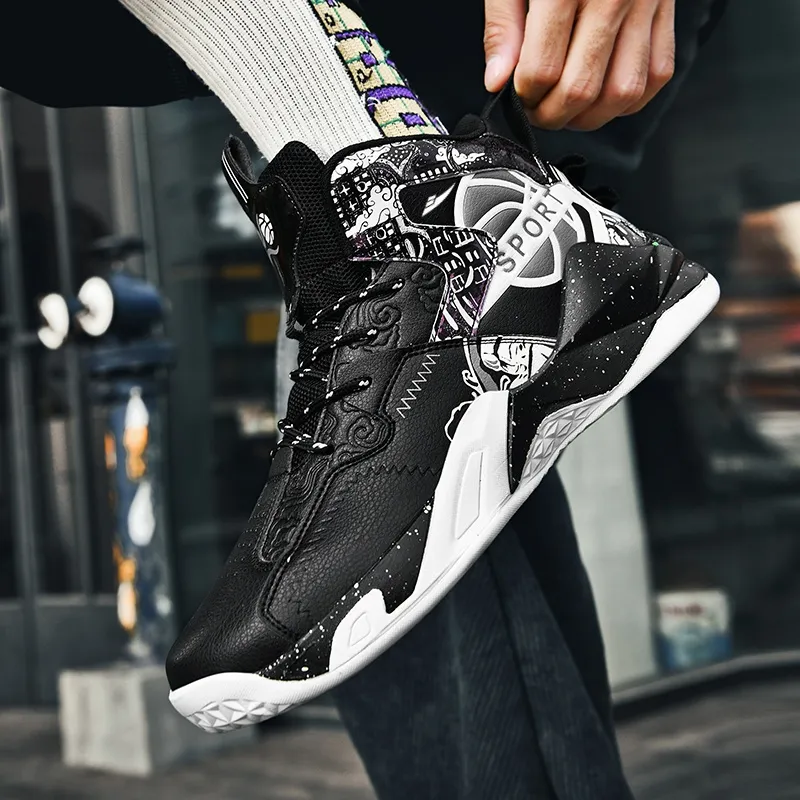 Kuding Shock Absorbers With Slip Resistant And Abrasion Resistant Properties Mid Top Basketball Shoes Unisex-20