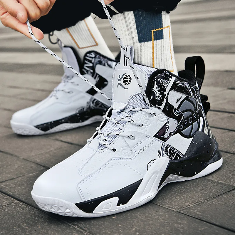 Kuding Shock Absorbers With Slip Resistant And Abrasion Resistant Properties Mid Top Basketball Shoes Unisex-27