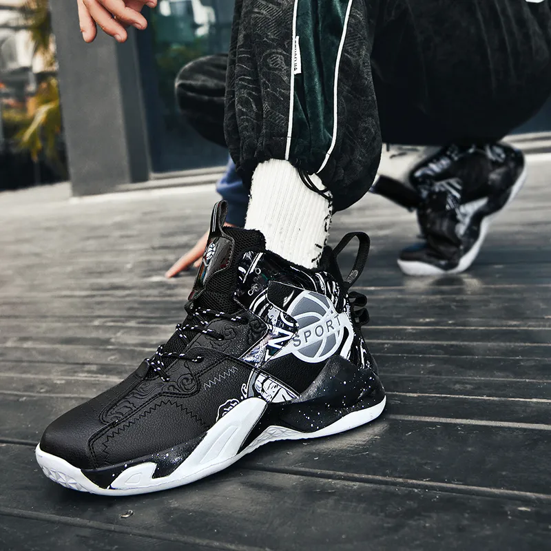 Kuding Shock Absorbers With Slip Resistant And Abrasion Resistant Properties Mid Top Basketball Shoes Unisex-35