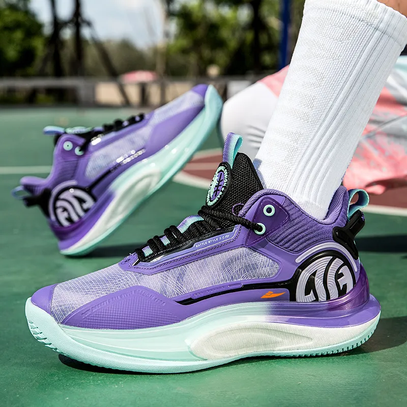 Kuding Cushioned Slip-Resistant Abrasion-Resistant Low-Top Basketball Shoes Men's-5
