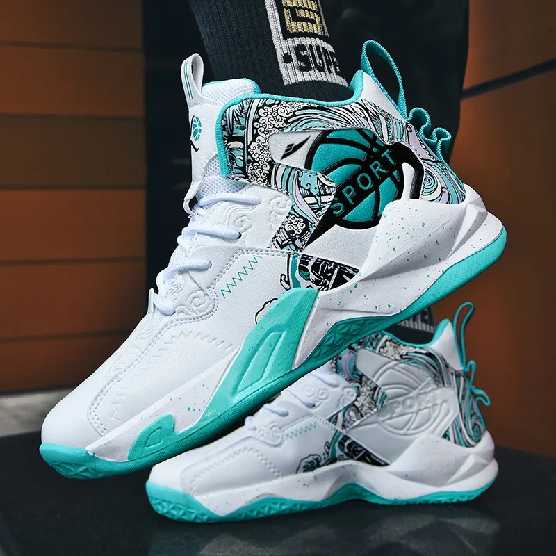 Kuding Shock Absorbers With Slip Resistant And Abrasion Resistant Properties Mid Top Basketball Shoes Unisex-13