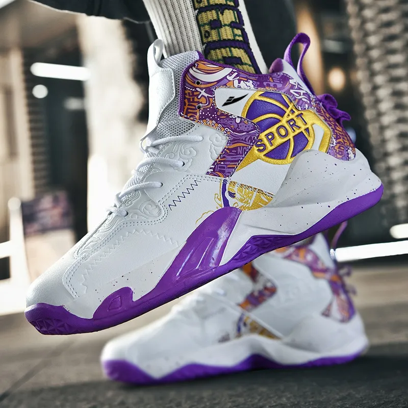 Kuding Shock Absorbers With Slip Resistant And Abrasion Resistant Properties Mid Top Basketball Shoes Unisex-5