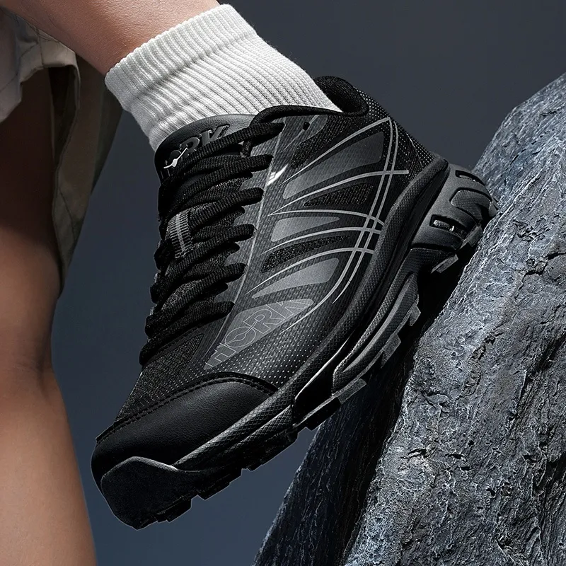Kuding Running Shoes Unisex Low Top Black/Gray/White-3