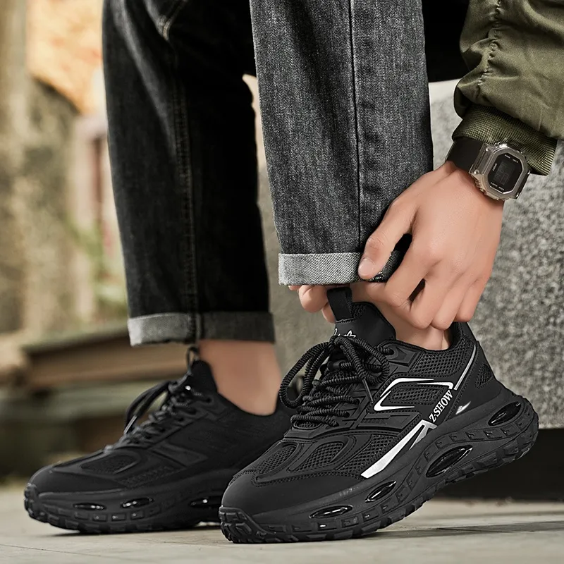 Kuding Cushioning, Slip Resistant, Abrasion Resistant, Height Increasing Chunky Sneakers Unisex-4