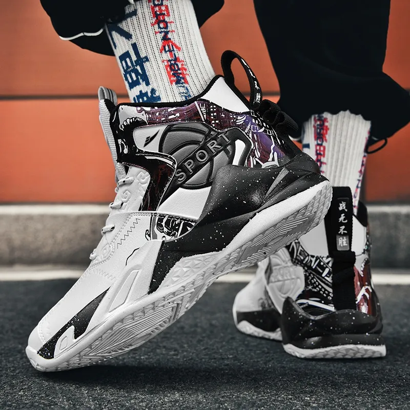Kuding Shock Absorbers With Slip Resistant And Abrasion Resistant Properties Mid Top Basketball Shoes Unisex-24