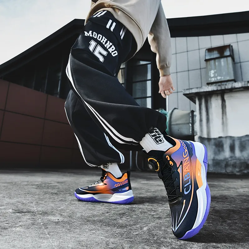 Kuding Basketball Shoes Unisex Low Top Gray Purple/Black Orange Purple/Green Pink/Mismatched White Purple+Black Orange Purple-19