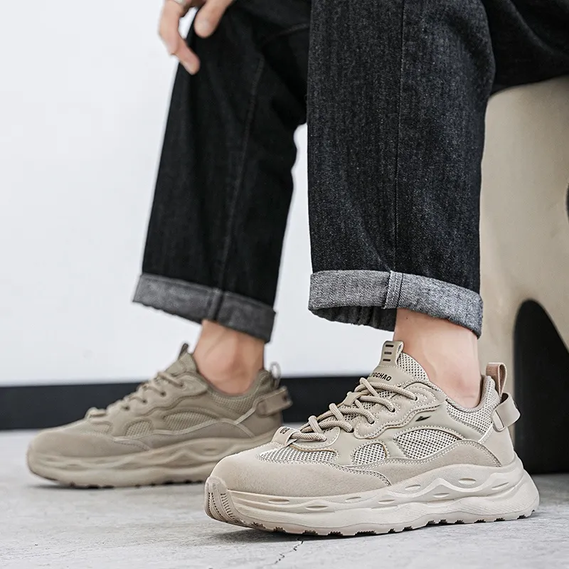 Kuding Wear Resistant Slip Resistant Breathable Moisture Wicking Low Top Casual Shoes Men's-14