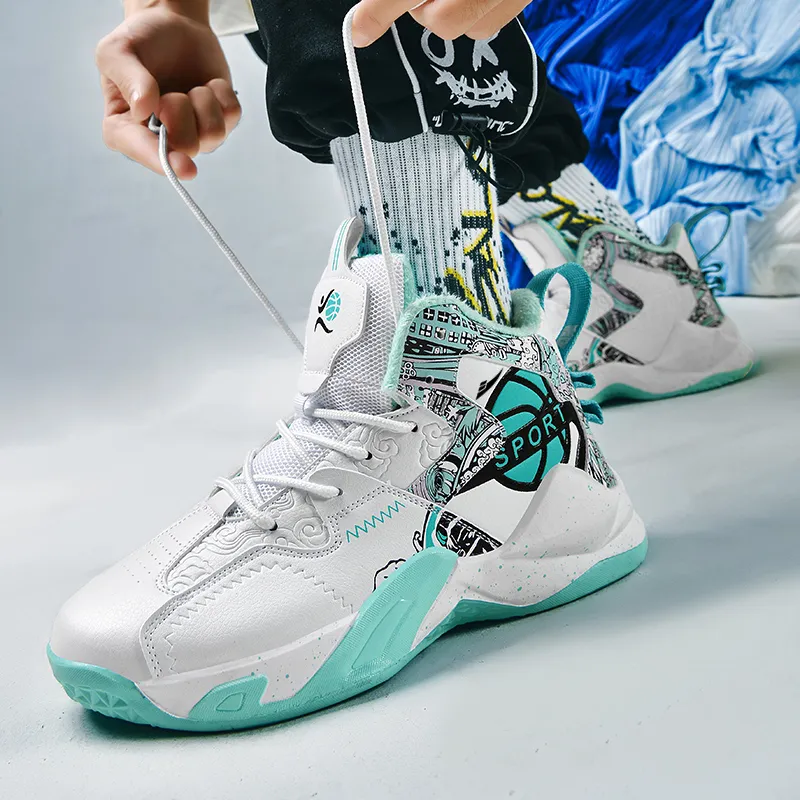 Kuding Shock Absorbers With Slip Resistant And Abrasion Resistant Properties Mid Top Basketball Shoes Unisex-31