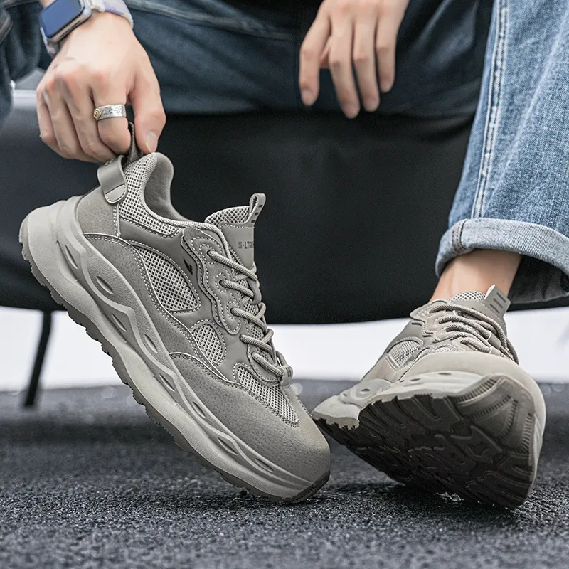 Kuding Wear Resistant Slip Resistant Breathable Moisture Wicking Low Top Casual Shoes Men's-2