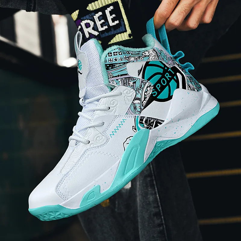 Kuding Shock Absorbers With Slip Resistant And Abrasion Resistant Properties Mid Top Basketball Shoes Unisex-30