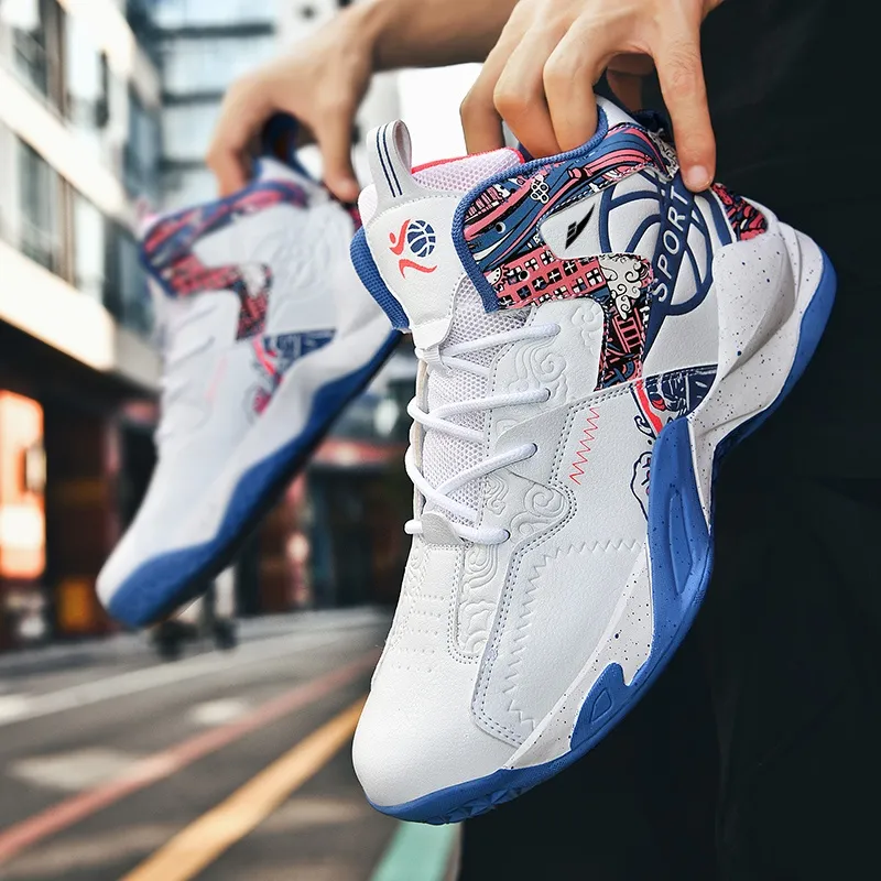Kuding Shock Absorbers With Slip Resistant And Abrasion Resistant Properties Mid Top Basketball Shoes Unisex-8