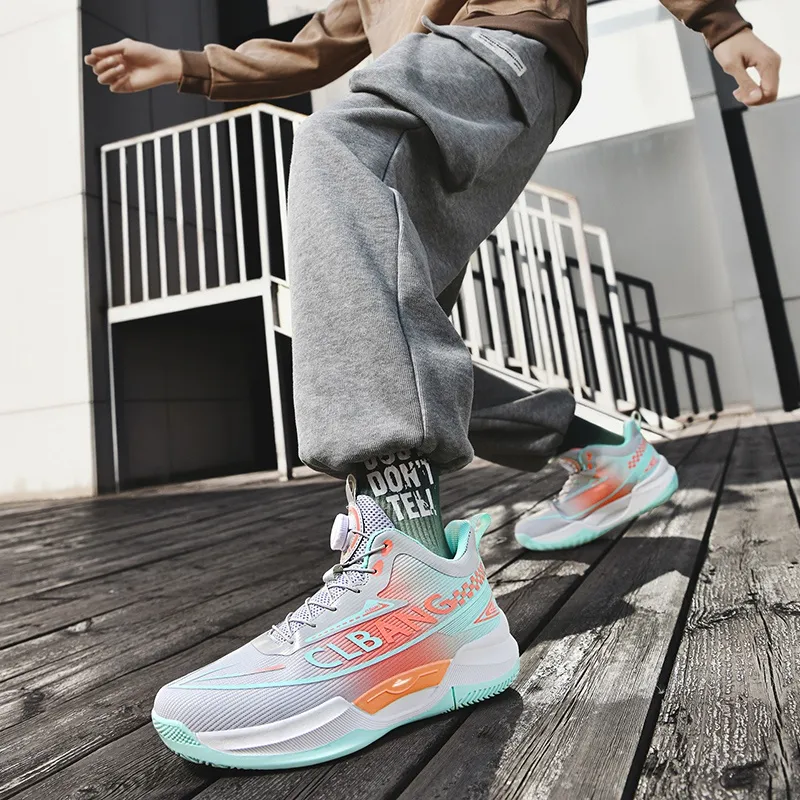 Kuding Basketball Shoes Unisex Low Top Gray Purple/Black Orange Purple/Green Pink/Mismatched White Purple+Black Orange Purple-6