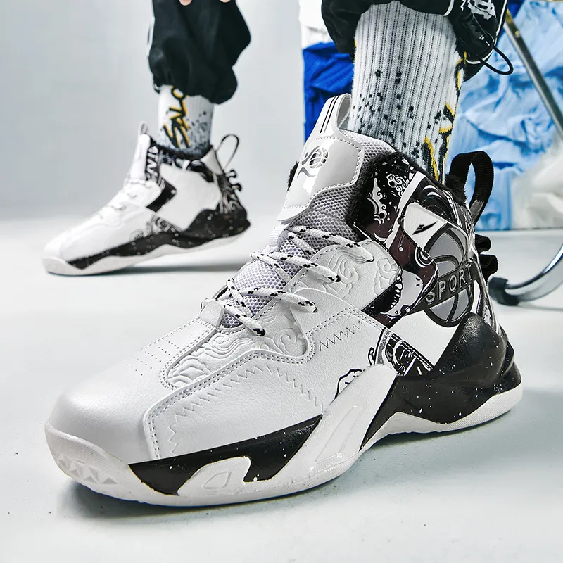 Kuding Shock Absorbers With Slip Resistant And Abrasion Resistant Properties Mid Top Basketball Shoes Unisex-26