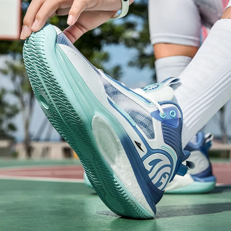 Kuding Cushioned Slip-Resistant Abrasion-Resistant Low-Top Basketball Shoes Men's-3