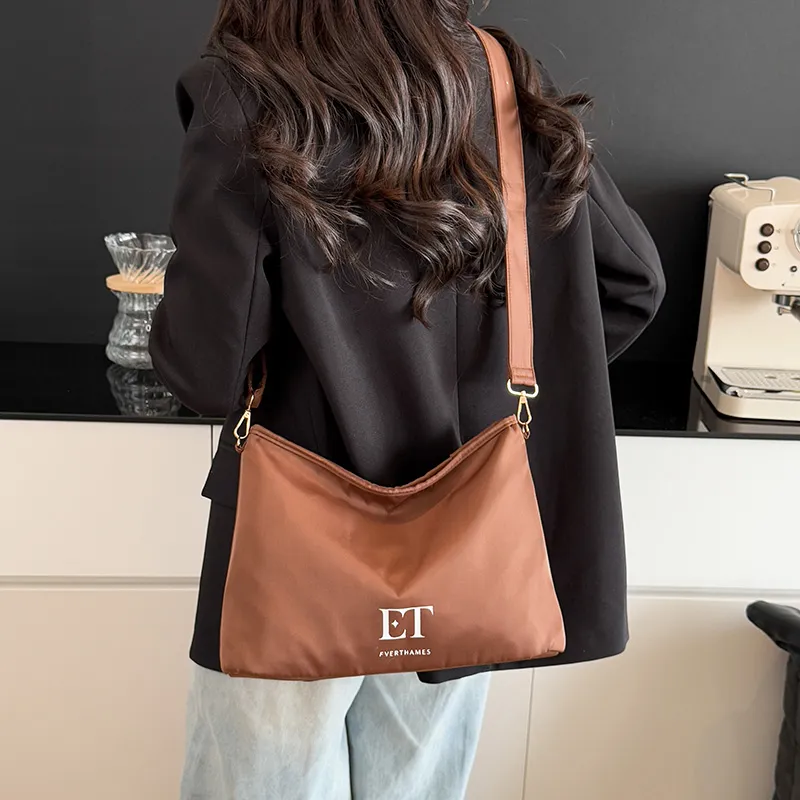 Everthames Nylon Fabric Shoulder Bag Regular Unisex Brown-7