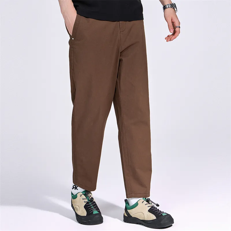 FAIRWHALE Casual Pants Men's Dark Brown-5