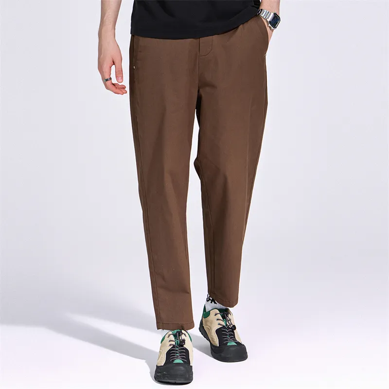 FAIRWHALE Casual Pants Men's Dark Brown-3