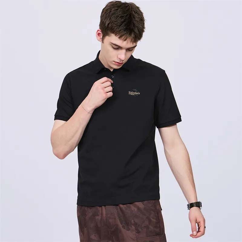 FAIRWHALE Polo Shirts Unisex Black-3