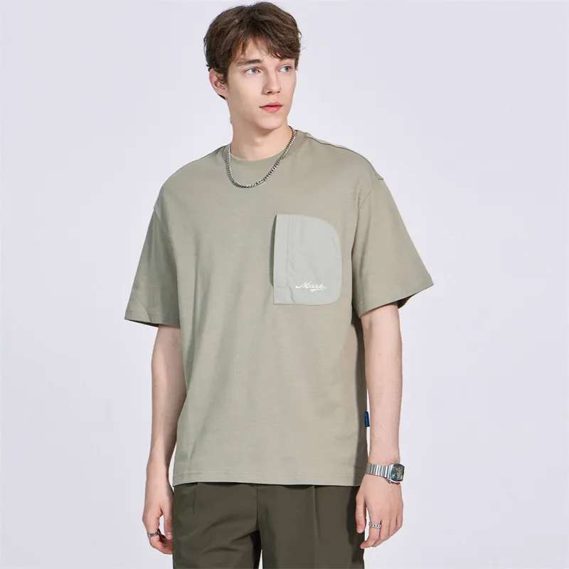FAIRWHALE T Shirt Men's Gray Green-2