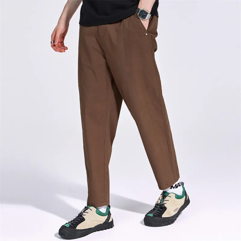 FAIRWHALE Casual Pants Men's Dark Brown-2