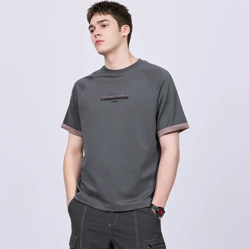 FAIRWHALE T Shirts Men Dark Gray-2