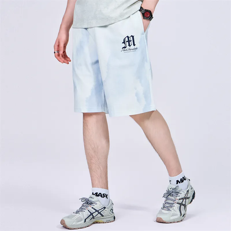 FAIRWHALE Casual Shorts Men Light Blue-2