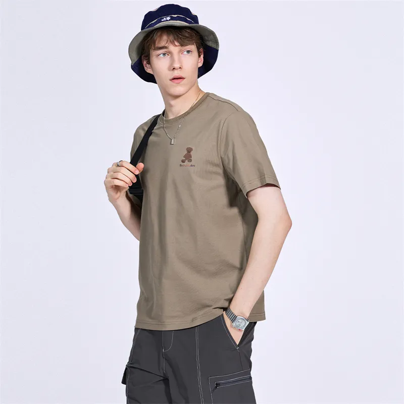 FAIRWHALE T Shirt Men's Khaki 701-1