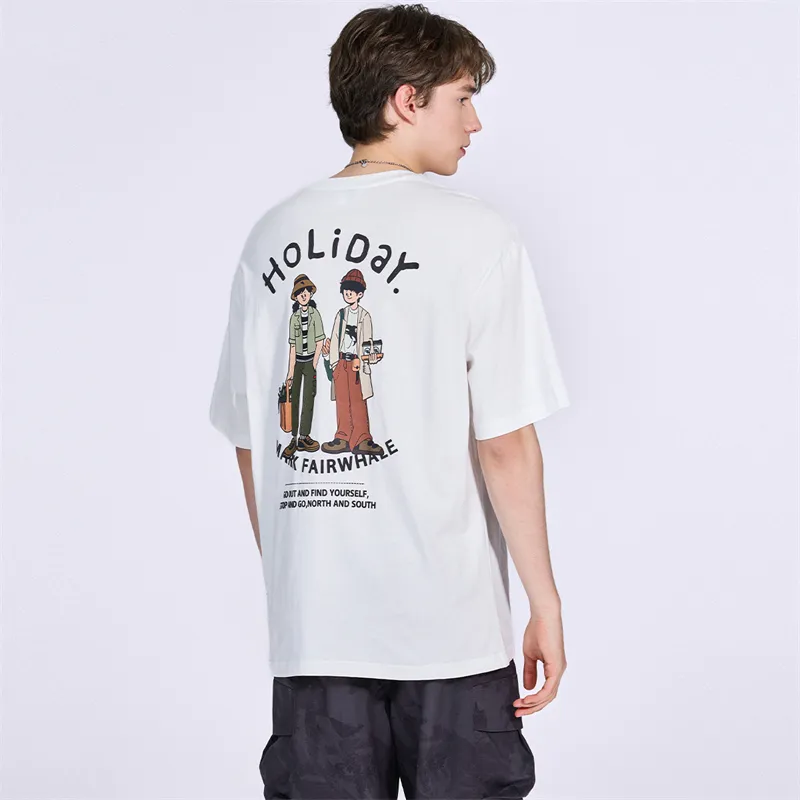 FAIRWHALE T Shirt Men's Ecru 801-2