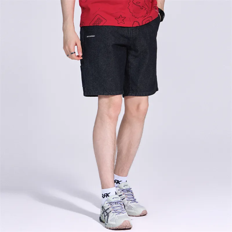 FAIRWHALE Denim Shorts Men's Black-3