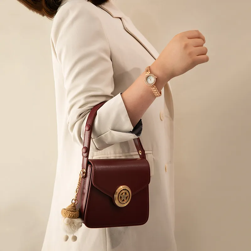 BEMIX PETS PU Handbag Regular Women's Red-1