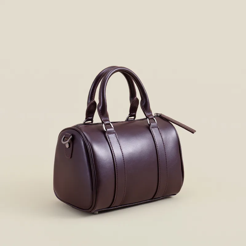 BEMIX PETS Cow Leather Handbag Regular Women's Burgundy-3