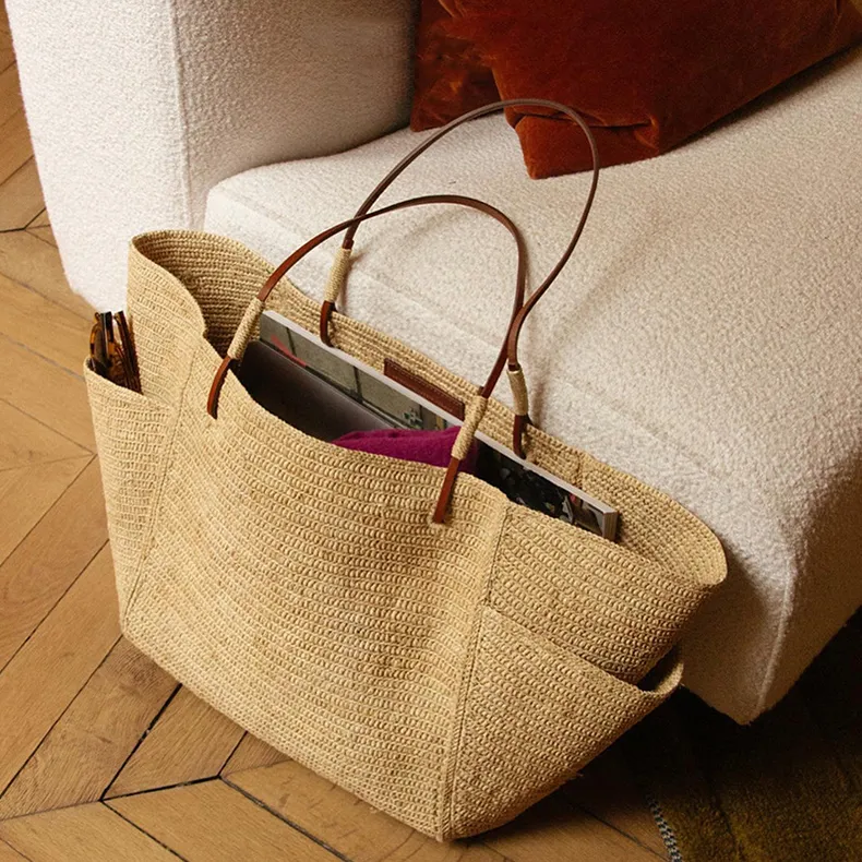 BEMIX PETS Straw Woven Shoulder Bag Regular Women's-4