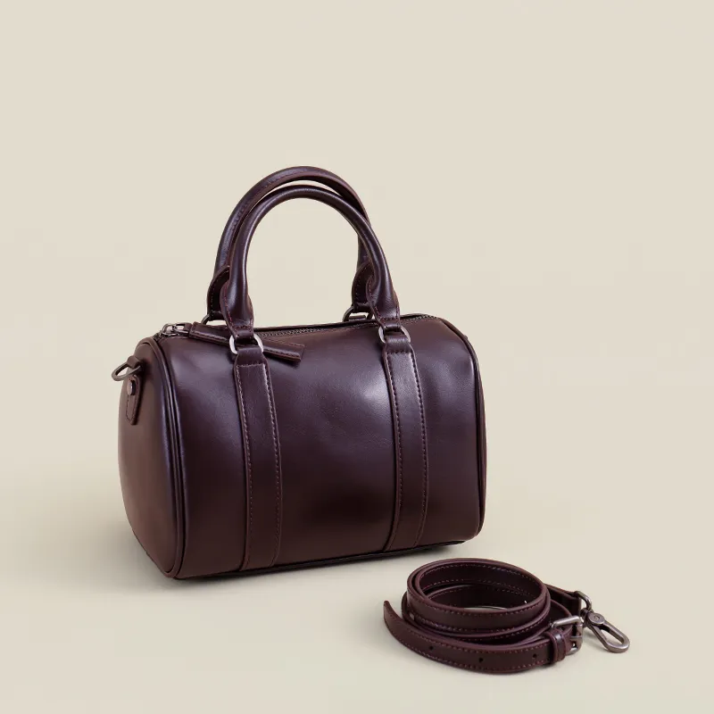 BEMIX PETS Cow Leather Handbag Regular Women's Burgundy-2
