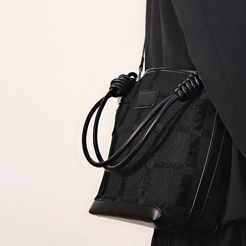 BEMIX PETS Fabric Bucket Bag, Shoulder Bag, Crossbody Bag Regular Women's Black-1