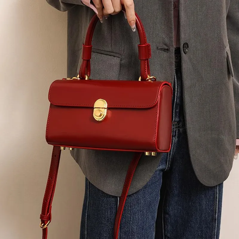 BEMIX PETS PU Handbag Small Size Women's Red-3