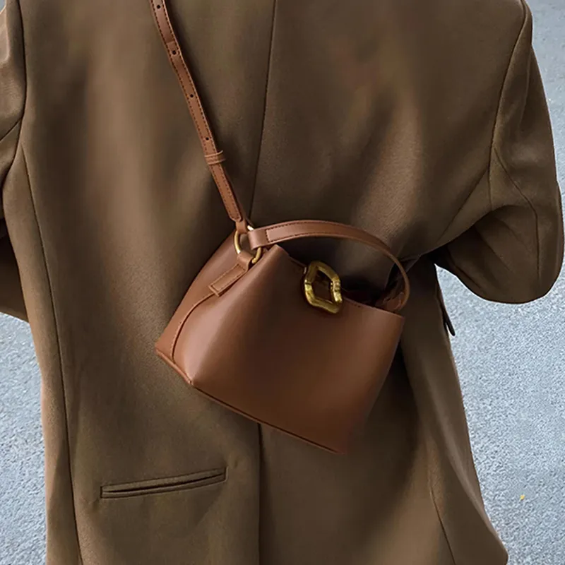 BEMIX PETS PU Bucket Bag Handbag Regular Women's Brown-1