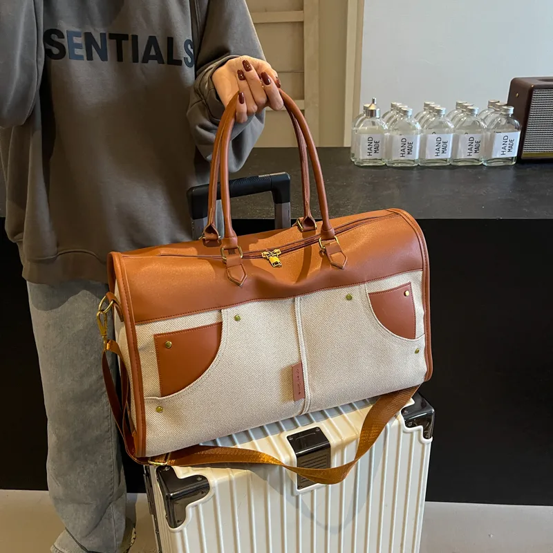 BEMIX PETS Fabric Travel Bag Regular Unisex Brown-2